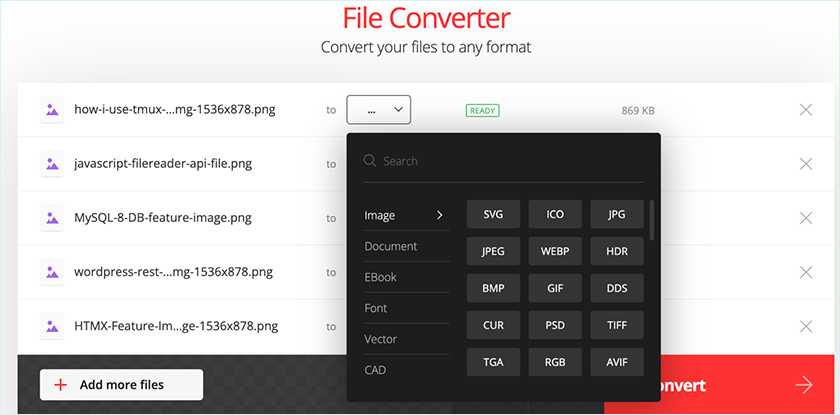 Convertio Format Selector.png