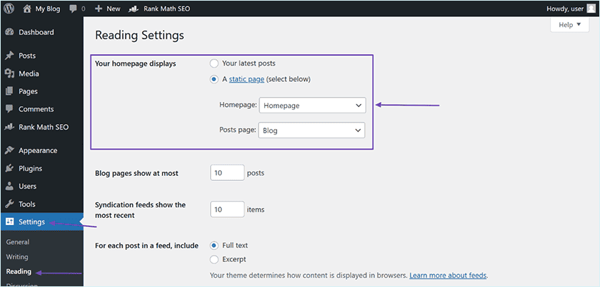 Navigate To Your Homepage Displays