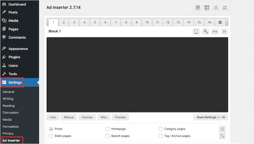 Ad Inserter Wordpress