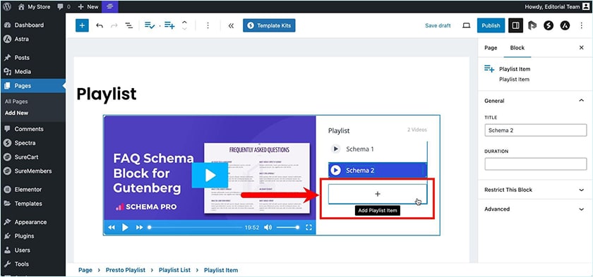 Add Items To The Playlist