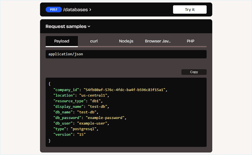 Kinsta Api Create Database