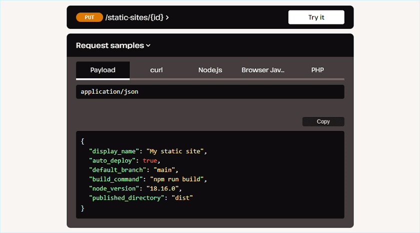 Kinsta Api Static Sites