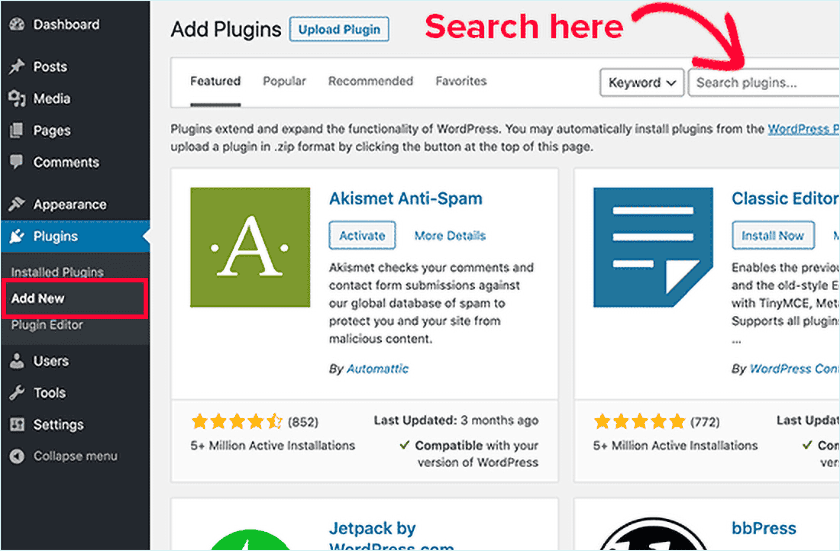 Search plugins