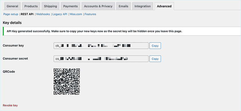 Woocommerce Api Key