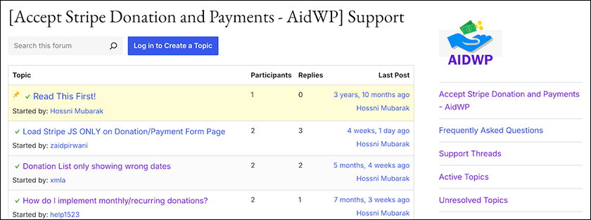 Aidwp Support