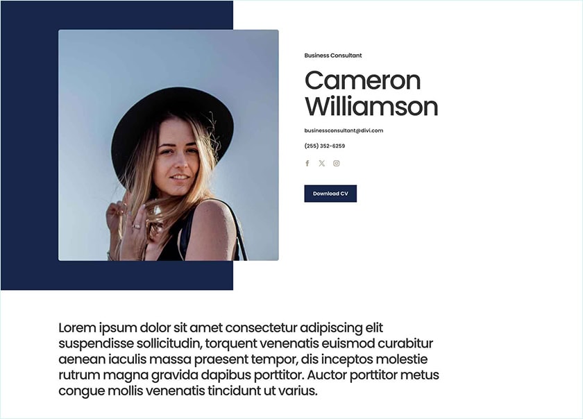 Business Cv Home Page