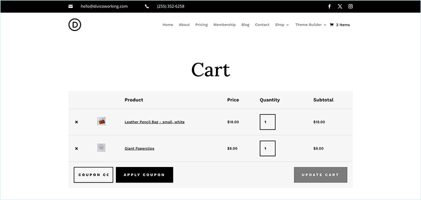 Coworking Space Cart Template