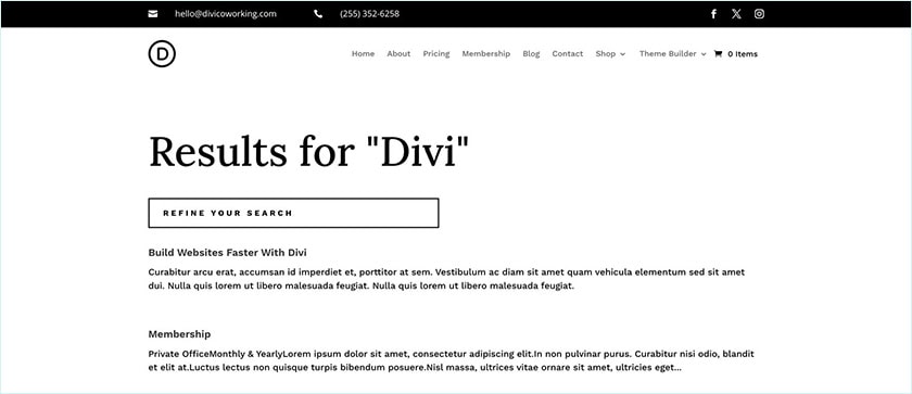 Coworking Space Search Template
